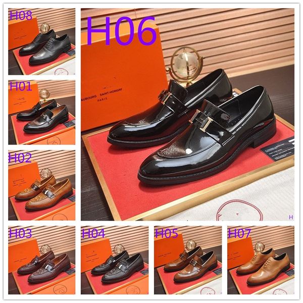 

h1/23model elegent derby men luxury dress shoes wedding bridegroom party man shoe leather fashion designer shoes men original, Black