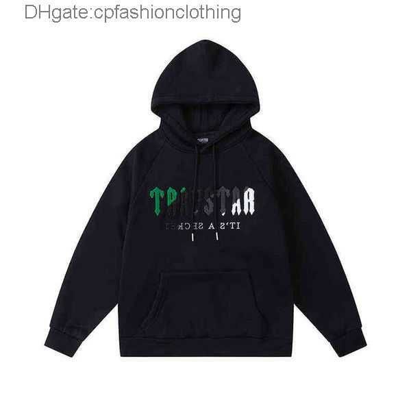 

men's hoodies sweatshirts tiger head trapstar towel embroidered hoodie men woman heavy fabric fleece trapstar sweater hooded 8tfwr, Black