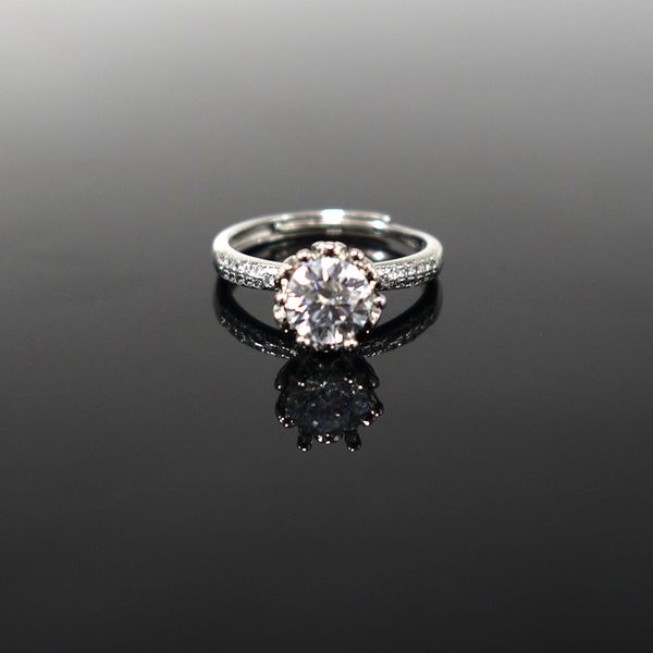 

real moissanite diamond rings for women platinum plated 925 sterling silver d color engagement moissanita jewelry 2023, Slivery;golden