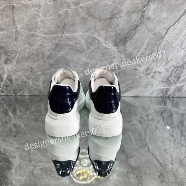 

2023new designer sneakers mens shoes vintage suede sneaker fashion women shoe gold silver platform trainers calfskin leather runner trainer, Black