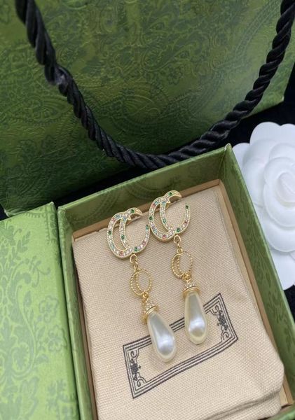 

luxury designer fashion dangle chandelier earrings lettered white resin pendant earrings ladies party wedding gift jewelry4137108, Silver