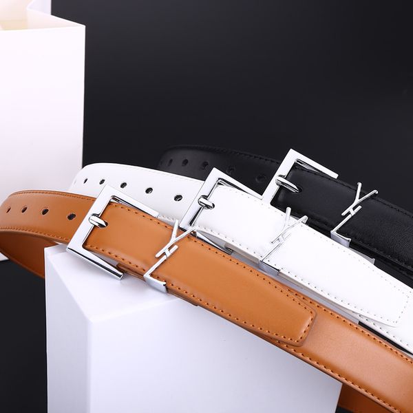 

belt for women genuine leather 3cm width 2023 men designer belts s buckle cnosme womens waistband, Black;brown
