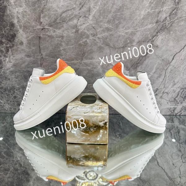 

2023new men designer sneakers casual shoes reflective shoes suede leather trainers stylist sneaker leisure shoes platform lace-up print, Red;white