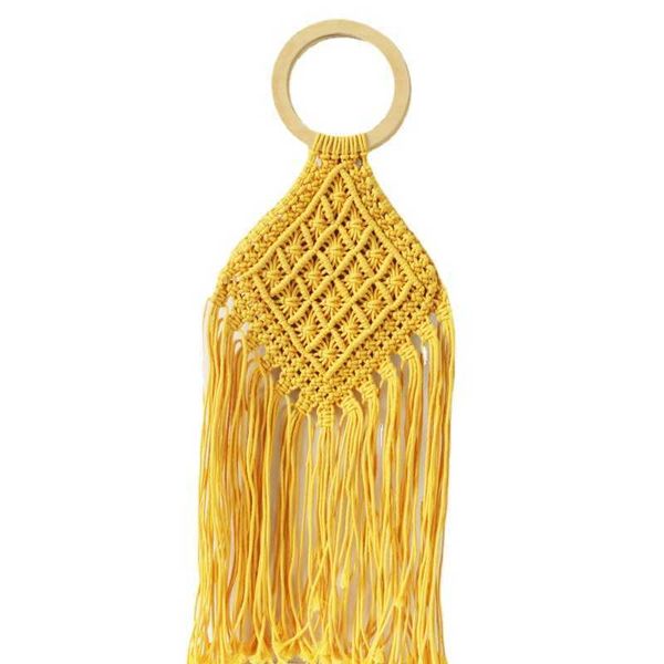 

beach bags new wooden handle hollow cotton rope woven holiday straw net women s handbag 230327