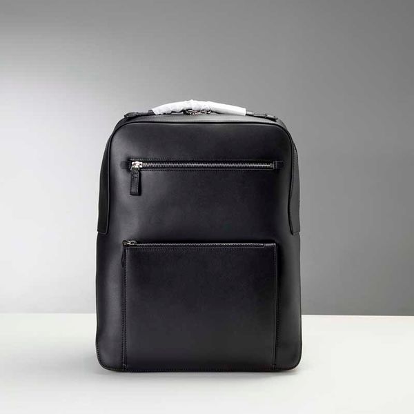 

school bag luxury designer mens double shoulder backpack brand womens lapbag genuine leather outdoor travel bags