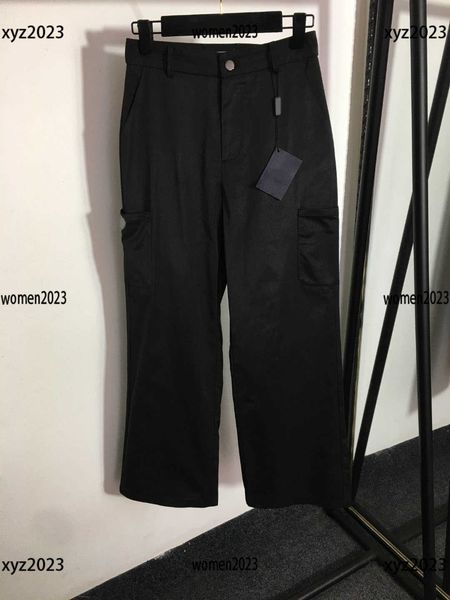 

brand deisgner jogging pants ribbon stitching capris simple embroidered letters high waist wide leg trousers womens sports trouser xyz2023, Black;white