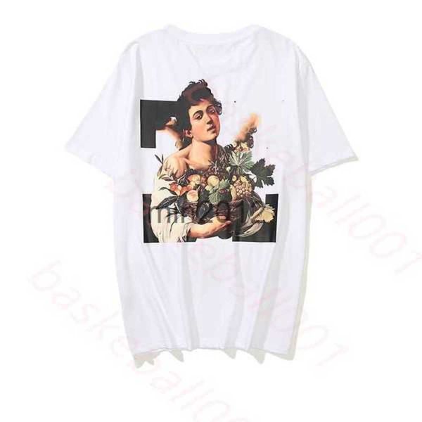 

men's cotton wool fashion sports summer designer ofs white t shirts luxury cotton loose t shirts casual short sleeves oil painting, White;black