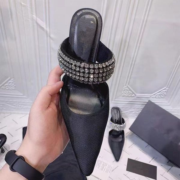 

heels designer women heel sandals heeled shoes shoes with 2023 fashion masonry sheer sandal wholesale tory designer sandal designer slides s, Black