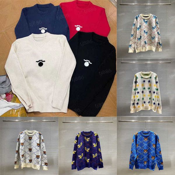 

men's sweaters designer sweater men women senior wool classic leisure multicolor autumn winter warm comfortable coat pullovers hwy9, White;black