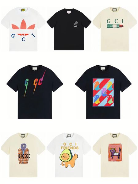 

new style shirt men women t-shirts luxury tshirt tees wear summer round neck sweat absorbing short sleeves outdoor breathable cotton printed, White;black