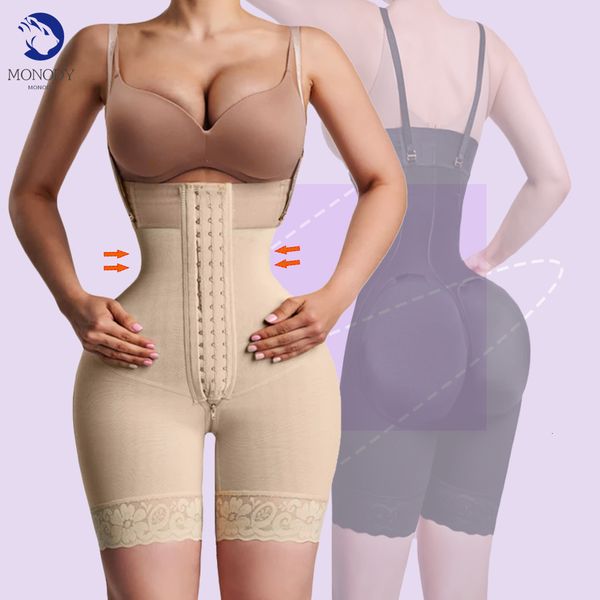 

waist tummy shaper women's underwear double high compression hourglass girdle waist trainer butt lifter post-operative shorts fajas col