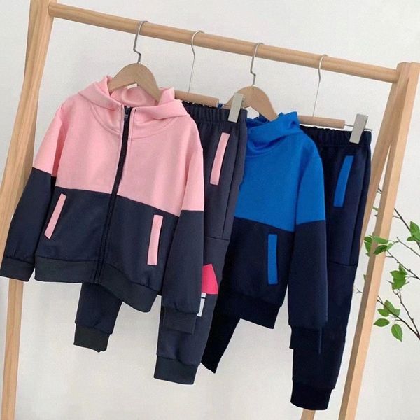 

brand kids clothing sets boy girls sports suit spring and summer casual baby girl toddlers clothes suits child suit sweatshirts sports pants, White