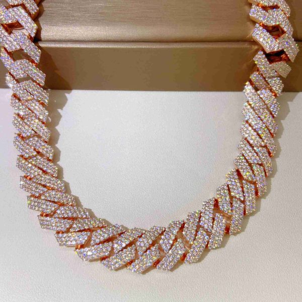 

hip hop vvs moissanite trendy necklace 2022 chain 925 sterling silver