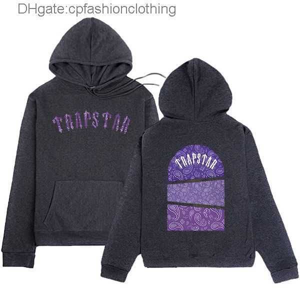 

men's hoodies trend brand sweatshirt trapstar london oversized loose fleece street hip-hop sports fashion streetwear 8chhq, Black