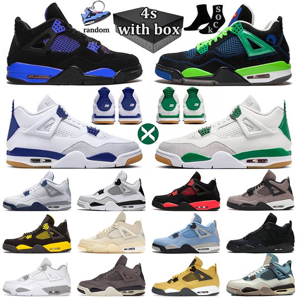 

classic 4 basketball shoes men trainers retro offs pine green dark blue jumpman 4s white oreo j4 military black cat seafoam designer sneaker