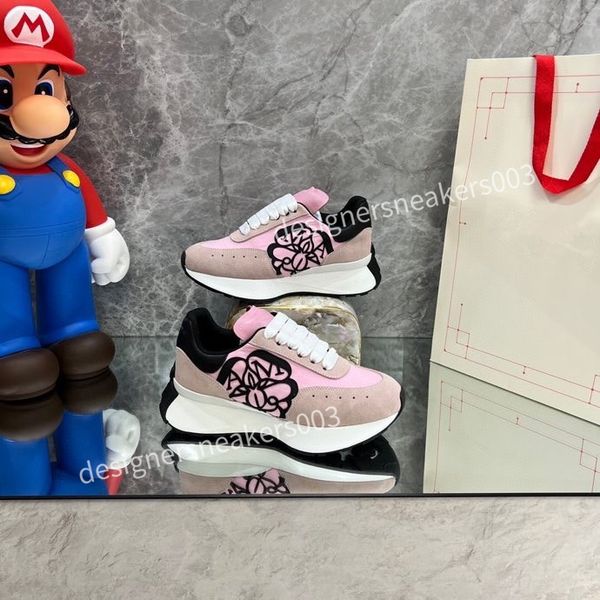 

2023womens casual shoes vintage platform trainers denim monograms shoes rubber canvas leather sneaker fashion casual shoes sports shoes, Black