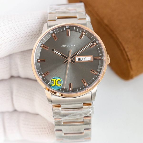 

men's watch fashion business automation watch classic style stainless steel sapphire glass md series chinese fine crafts, Slivery;brown