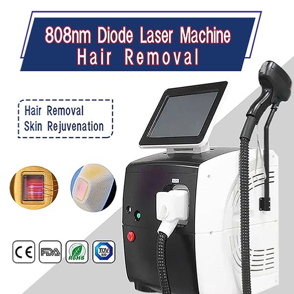 

high power diode laser painless hair removal machine three wavelengths 755nm 808nm 1064nm 10 million s skin rejuvenation beauty salon equipm, Black