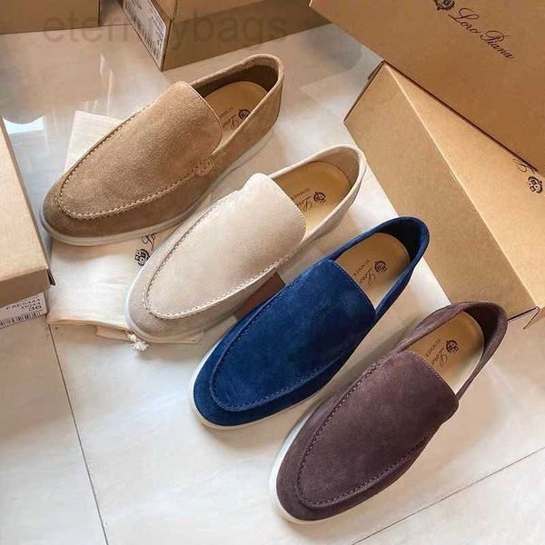 

loropiana shoes designer summer 2023 lp lefu shoes foot slacker shoes leather casual shoes flat bottom british style bean shoes loro piana, Black