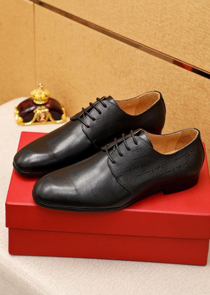

new fashion 2023 men's dress shoes genuine leather handmade business oxfords formal brand designer party wedding flats size 38-45, Black