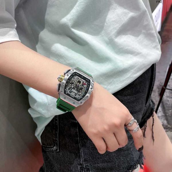 

designer watches richads mile watch fully automatic mechanical watch mensr ichardw aterproofh ighgradewa tchme nsand wom ensstud entspor tsj, Slivery;golden
