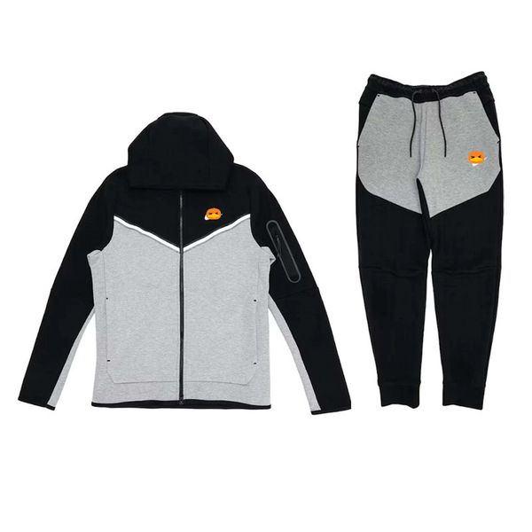 

cu4495 mens tracksuits mens joggers men tracksuit pants designer tracksuits hooded rough green black sportwear camo jogger tracksuit set run, Gray