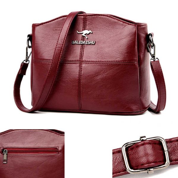 

evening bags women shoulder crossbody bag handbags casual pu leather messenger large capacity multilayer ladies bag j230327