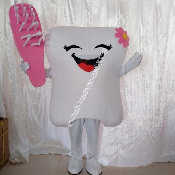 

toothbrush and tooth mascot costume cartoon anime theme character carnival adults size christmas birthday party outdoor outfit suit, Red;yellow