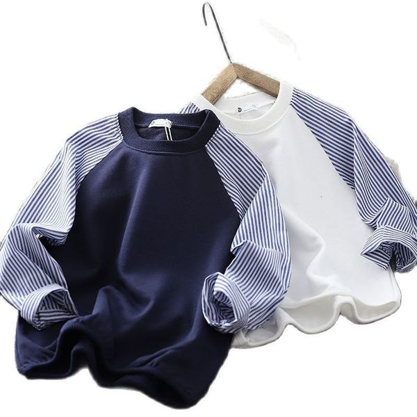 

t-shirts vidmid spring and autumn boys' long sleeve t-shirt kids splicing t-shirt children's clothing children's t-shirt p121, Blue