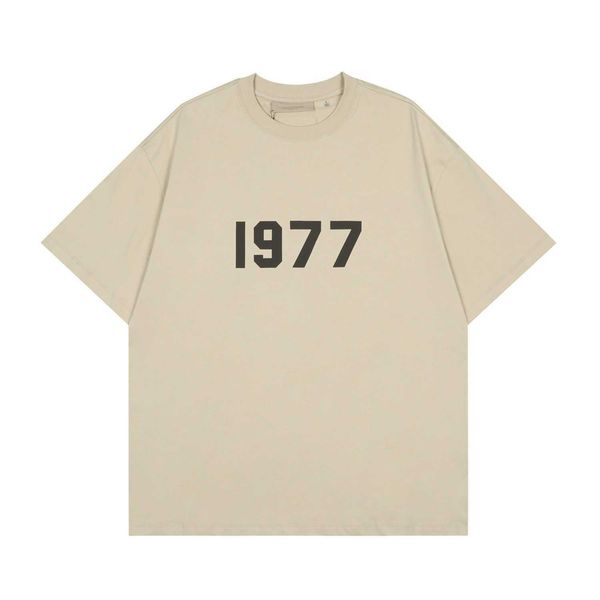 

fog t shirt mens essentialls designer tees ess women tshirts fg cotton 1977 print round neck cotton t-shirt couple loose short sleeve, White;black