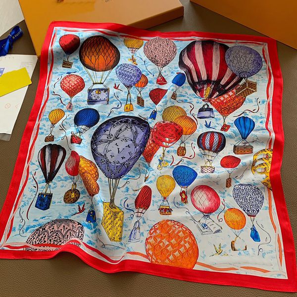 

brand silk scarf patchwork flower scarves classic luxury stylming girls' wrap selected versatile gift accessories couples fashion versa, Blue;gray