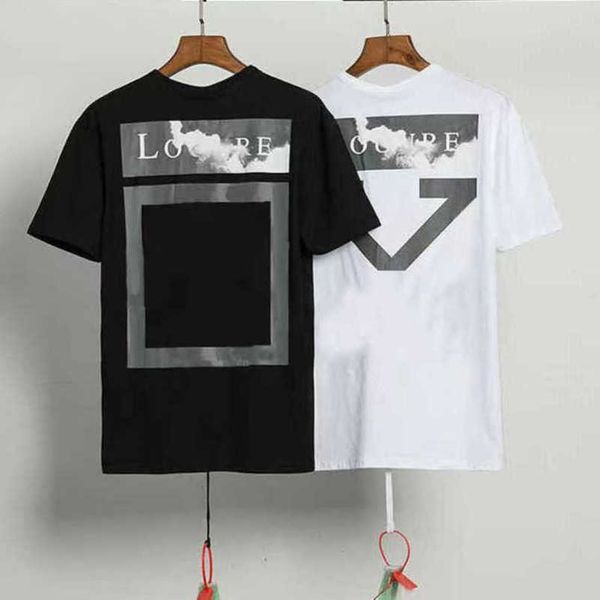 

summer designer luxury men's t shirt offs back arrow x letters brand print women t-shirt casual cotton tees t-shirts hip hop short sle, White;black