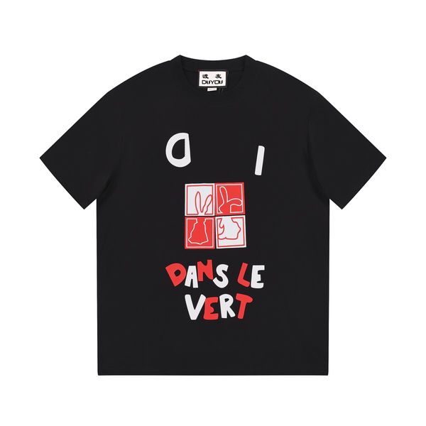 

duyou oversize t shirt with vintage jersey wash letters 100% cotton t-shirt men casuals basic t-shirts women quality classical dy9133, White;black