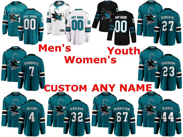 

san jose sharks jerseys joonas donskoi jersey dylan gambrell barclay goodrow micheal haley alexander true icehockey jerseys custom stitched, Black;red