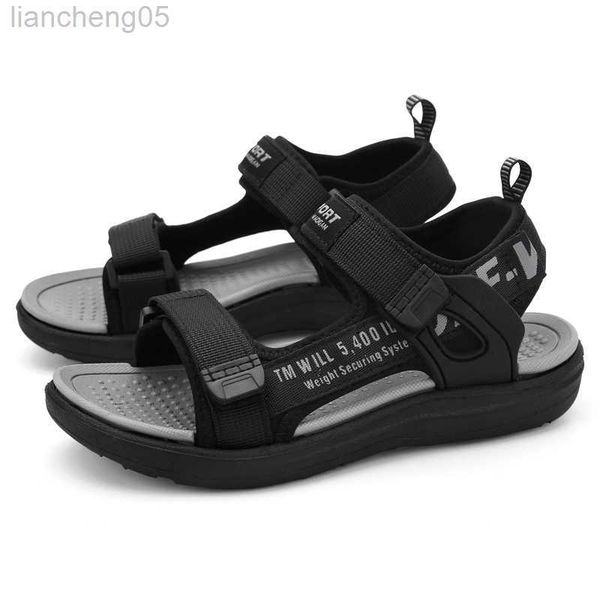 

sandals summer kids sandals breathable boys sandals soft comfortable children's shoes outdoor beach kids lightweight sandal w0327, Black;red