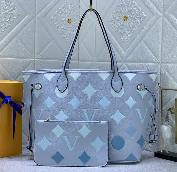 

fashion designer totes luxury handbags womens flower letters shoulder bags quality leather shopping bag ladies original gradient color cross