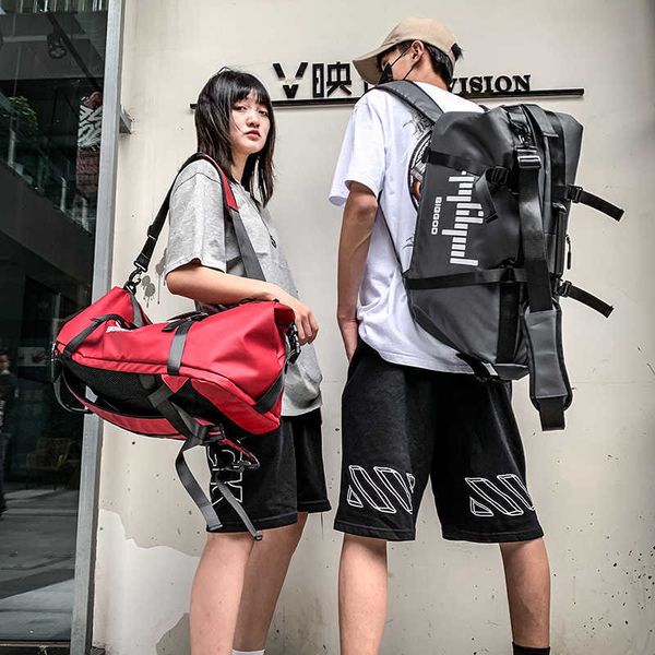 

duffel bags waterproof big sports gym bag for women men fitness yoga backpack weekender carry on workout duffel bag travel shoulder bag j230