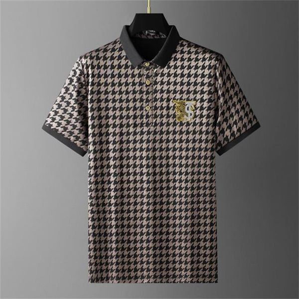 

men's polo shirt embroidered dotted men's designer fashion casual hip hop t-shirt summer, Black;brown