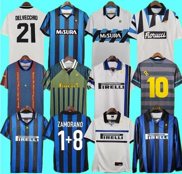 

retro inter milans soccer jerseys 88 89 90 91 92 93 94 95 96 97 98 99 football shirt simeone vintage maglia da calcio 1988 1990 1991 1992 19, Black;yellow