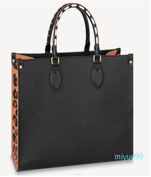 

fashion womens bag outdoor ladies totes bags classic logo embossed cheetah print design large capacity handbag purse2759218