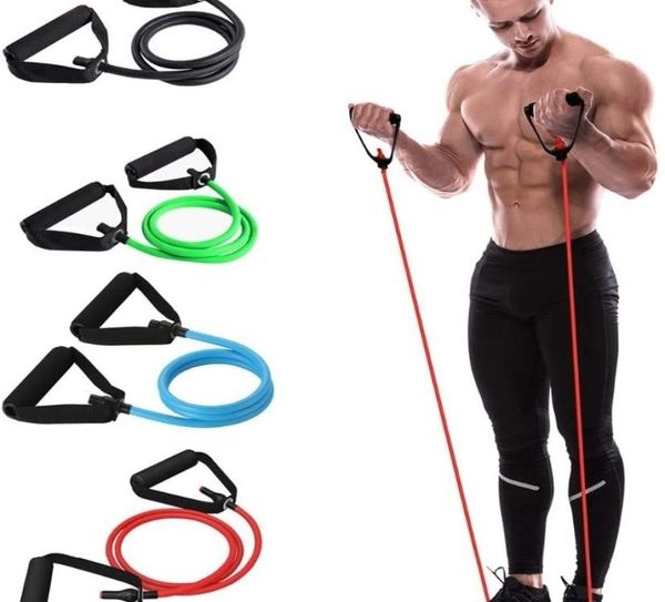 

resistance bands 5 levels with handles yoga pull rope elastic fitness exercise tube band for home workouts strength training 221107502520
