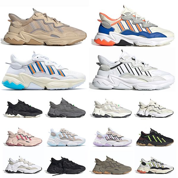 

ale ozweego mens women halloween tones running shoes signal coral triple black trace cargo neon green outdoor sports trainer sneakers t4