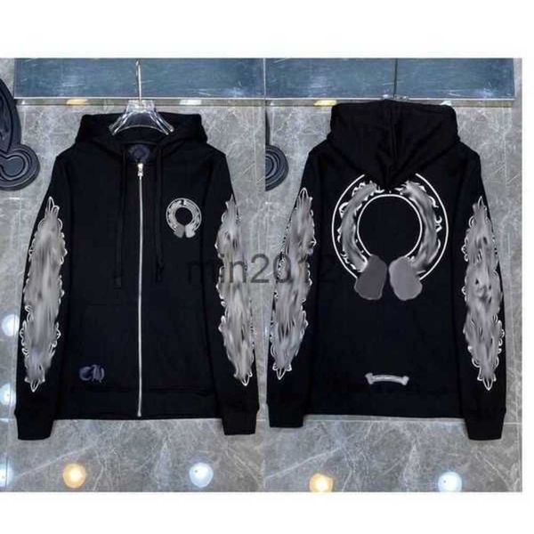 

men's hoodies sweatshirts designer mens chrome winter sweatshirts heart ch long sleeve jacket loose coat hoody woman, Black