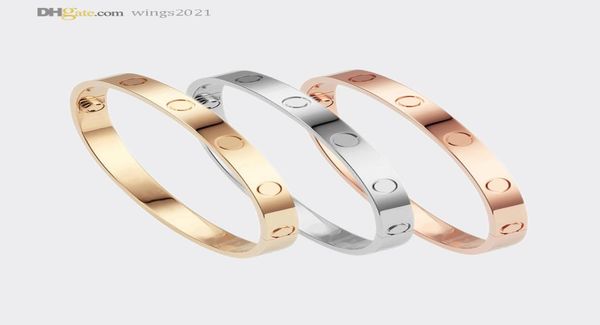 

love bracelets designer bracelet carti bangle for womenmen luxury jewelry titanium steel goldplated never fade not allergic gold9493532, Black