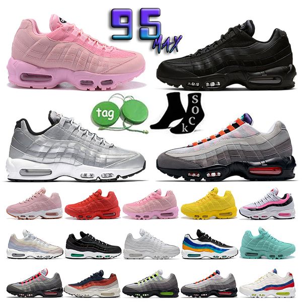 

95 running shoes men women triple black white og neon light blue trainers outdoor solar red smoke grey midnight navy mens sneakers