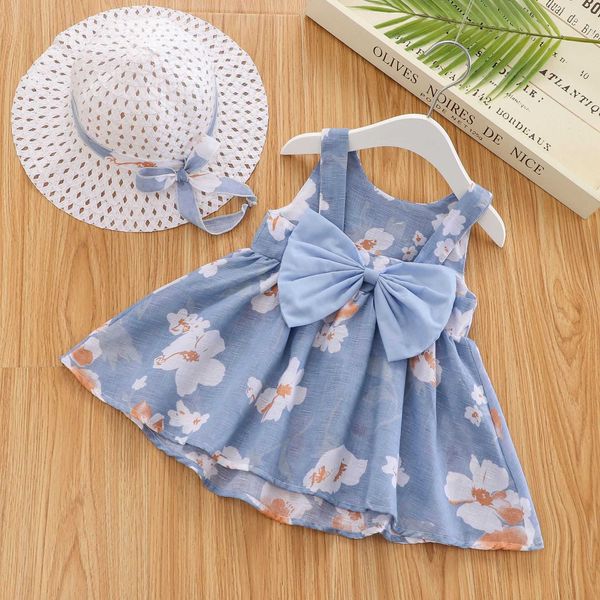 

girl's dresses 2pcs peach blossom flower dress for girls summer sweet bow baby beach dresses newborn kids clothes 0-3 years old childre, Red;yellow