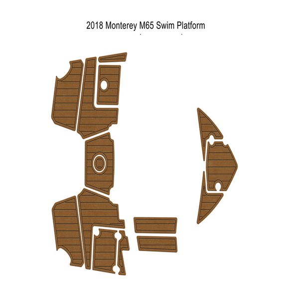 

2018 monterey m65 swim platfrom step pad boat eva foam faux teak deck floor mat self backing ahesive seadek gatorstep style floor