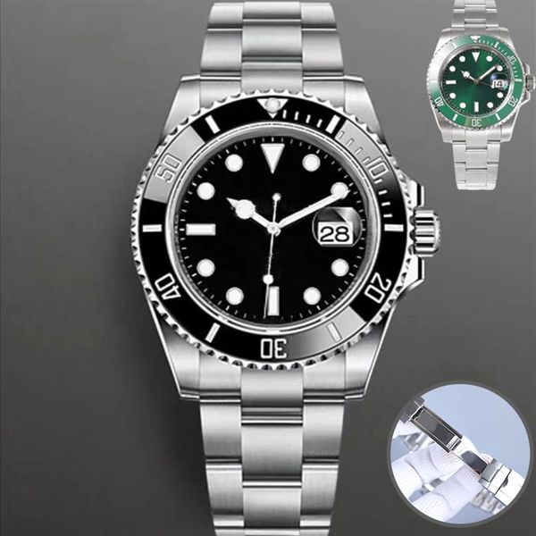 

mens watch automatic mechanical watches 40mm ceramic bezel silver strap stainless steel life waterproof montre de luxe classic bus266h, Slivery;brown