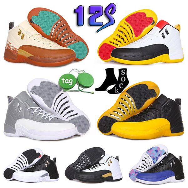 

men basketball shoes 12s reverse flu 12 game easter utility ice cream twist indigo mens womens trainers