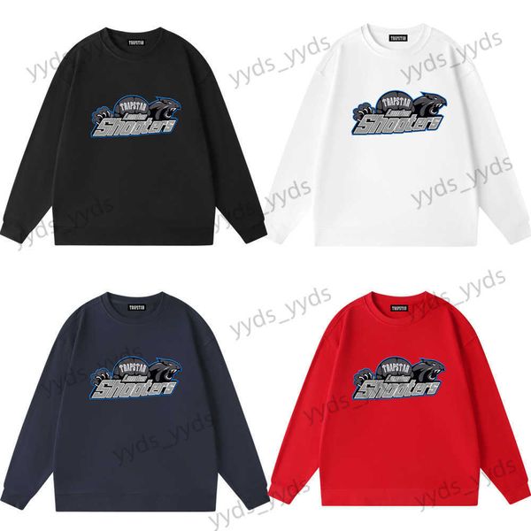 

men's hoodies sweatshirts trapstar fashion men's sweater long sleeve t-shirt round neck versatile personalized fashion men's, Black